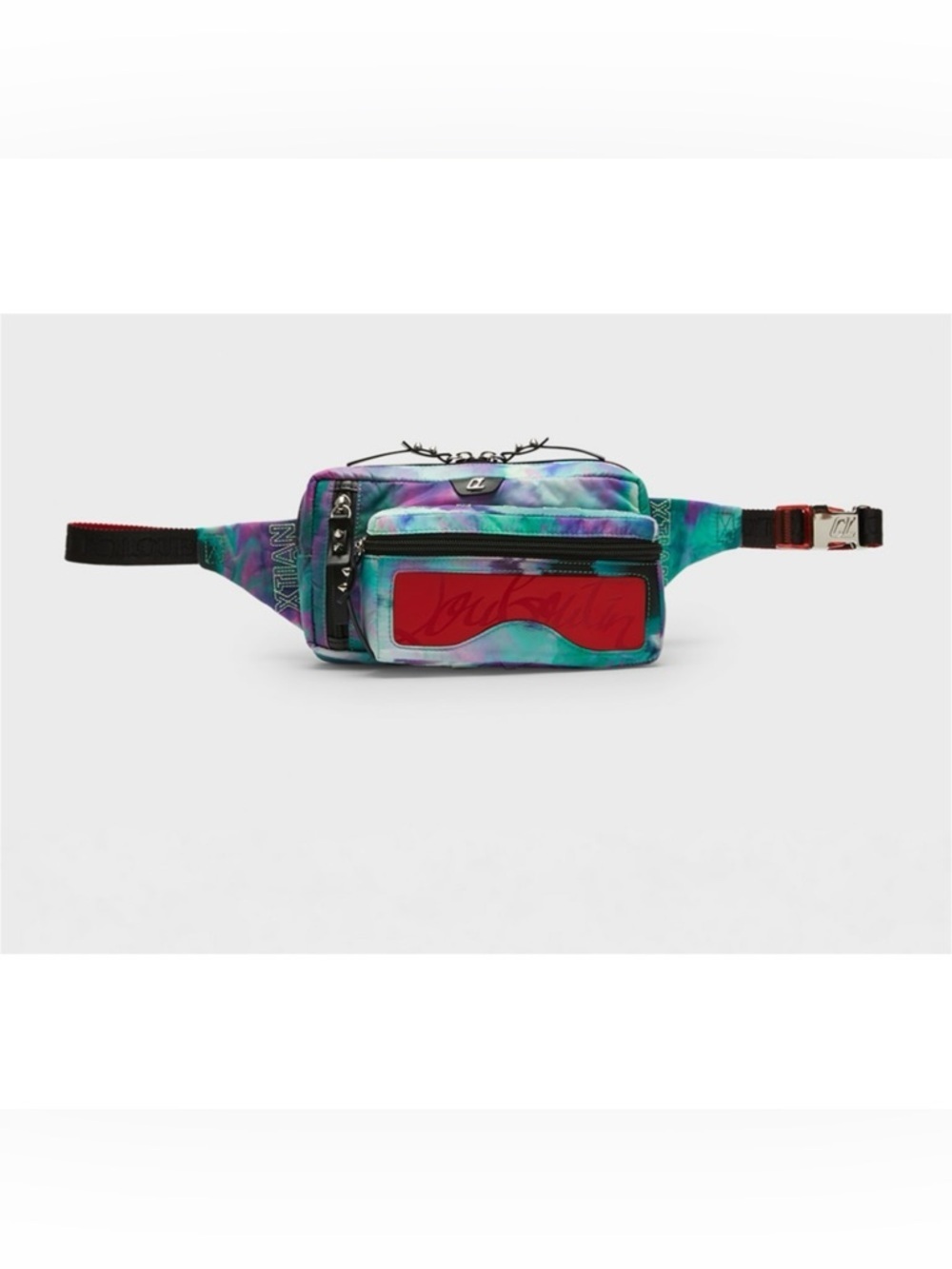 Unisex, Christian, Louboutin, loubideal adjustable belt bag made in Italy